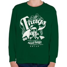 PRINTFASHION Gengszterek - Gyerek pulóver - Sötétzöld gyerek pulóver, kardigán