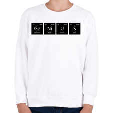 PRINTFASHION GeNiUS (periódusos rendszer) - Gyerek pulóver - Fehér gyerek pulóver, kardigán