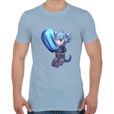 PRINTFASHION Genshin cat Chongyu - Férfi póló - Világoskék