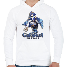 PRINTFASHION Genshin Impact - Férfi kapucnis pulóver - Fehér