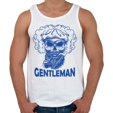 PRINTFASHION Gentleman - Szakállas koponya - Férfi atléta - Fehér atléta, trikó