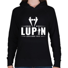 PRINTFASHION Gentleman thief - Női kapucnis pulóver - Fekete