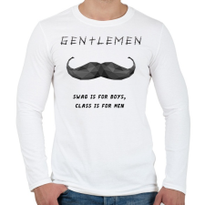 PRINTFASHION Gentlemen - Férfi hosszú ujjú póló - Fehér férfi póló