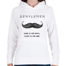 PRINTFASHION Gentlemen - Női kapucnis pulóver - Fehér női pulóver, kardigán