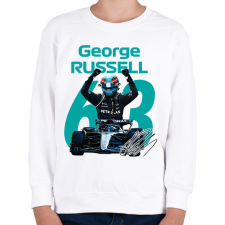 PRINTFASHION George Russell - Gyerek pulóver - Fehér gyerek pulóver, kardigán