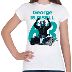 PRINTFASHION George Russell - Női póló - Fehér