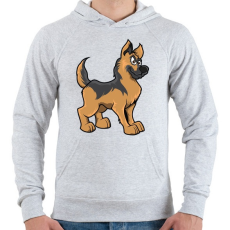 PRINTFASHION German Shepherd - Férfi kapucnis pulóver - Sport szürke