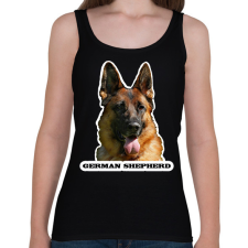 PRINTFASHION German shepherd - Női atléta - Fekete női trikó