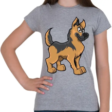 PRINTFASHION German Shepherd - Női póló - Sport szürke