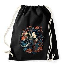 PRINTFASHION Gésa és Tigris - Sportzsák, Tornazsák - Fekete tornazsák