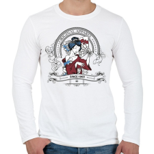 PRINTFASHION Gésa - Férfi hosszú ujjú póló - Fehér férfi póló