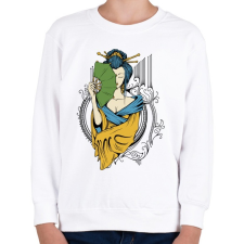 PRINTFASHION Gésa - Gyerek pulóver - Fehér gyerek pulóver, kardigán