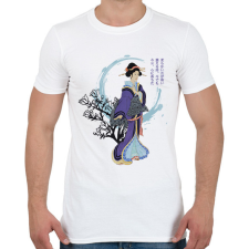 PRINTFASHION Gésa - Haiku  - Férfi póló - Fehér férfi póló