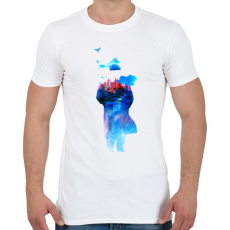 PRINTFASHION Get away - Férfi póló - Fehér