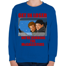 PRINTFASHION Get in loser - Gyerek pulóver - Királykék gyerek pulóver, kardigán
