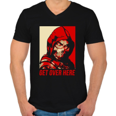 PRINTFASHION Get over here - Férfi V-nyakú póló - Fekete