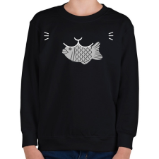 PRINTFASHION Get that fish - Gyerek pulóver - Fekete gyerek pulóver, kardigán