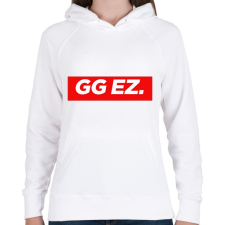 PRINTFASHION GG EZ - Női kapucnis pulóver - Fehér női pulóver, kardigán