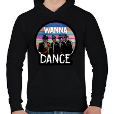 PRINTFASHION Ghánai táncoló gyászhuszárok - Férfi kapucnis pulóver - Fekete férfi pulóver, kardigán