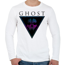 PRINTFASHION Ghost - Férfi hosszú ujjú póló - Fehér férfi póló