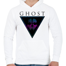 PRINTFASHION Ghost - Férfi kapucnis pulóver - Fehér