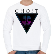 PRINTFASHION Ghost - Férfi pulóver - Fehér férfi pulóver, kardigán