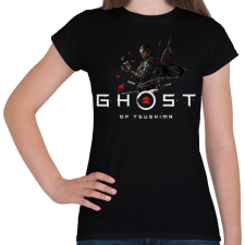 PRINTFASHION Ghost of Tsushima - Női póló - Fekete női póló