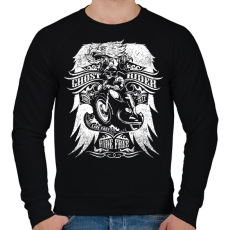 PRINTFASHION Ghost rider - Férfi pulóver - Fekete