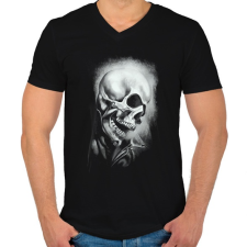 PRINTFASHION Ghost Rider - Férfi V-nyakú póló - Fekete férfi póló