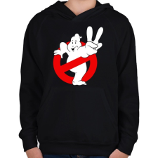 PRINTFASHION Ghostbusters - Gyerek kapucnis pulóver - Fekete gyerek pulóver, kardigán