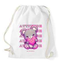 PRINTFASHION Girl Attitude  - Sportzsák, Tornazsák - Fehér tornazsák