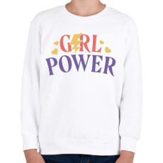 PRINTFASHION Girl power - erős nők - Gyerek pulóver - Fehér