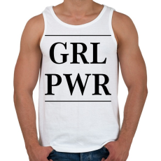 PRINTFASHION Girl Power - Férfi atléta - Fehér