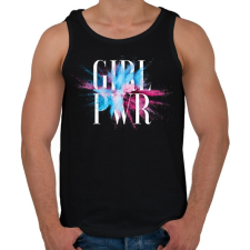 PRINTFASHION Girl Power - Férfi atléta - Fekete atléta, trikó