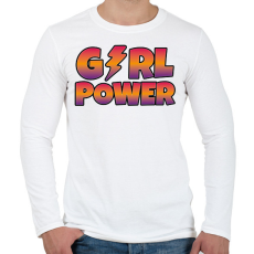 PRINTFASHION Girl power - Férfi hosszú ujjú póló - Fehér