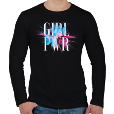 PRINTFASHION Girl Power - Férfi hosszú ujjú póló - Fekete