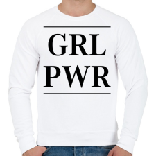 PRINTFASHION Girl Power - Férfi pulóver - Fehér férfi pulóver, kardigán