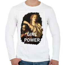 PRINTFASHION Girl power - festmény - Férfi hosszú ujjú póló - Fehér