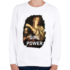 PRINTFASHION Girl power - festmény - Gyerek pulóver - Fehér gyerek pulóver, kardigán