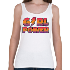 PRINTFASHION Girl power - Női atléta - Fehér női trikó
