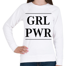 PRINTFASHION Girl Power - Női pulóver - Fehér