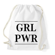 PRINTFASHION Girl Power - Sportzsák, Tornazsák - Fehér tornazsák