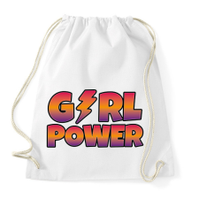 PRINTFASHION Girl power - Sportzsák, Tornazsák - Fehér tornazsák