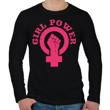 PRINTFASHION Girl power symbol - Férfi hosszú ujjú póló - Fekete férfi póló