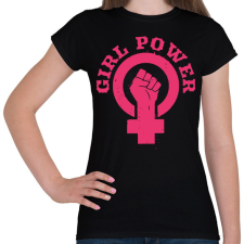 PRINTFASHION Girl power symbol - Női póló - Fekete női póló