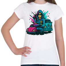 PRINTFASHION Girl&VW's - Női póló - Fehér