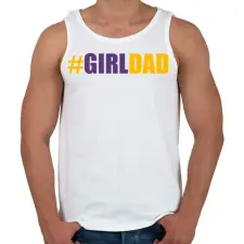 PRINTFASHION #girlDAD - Férfi atléta - Fehér atléta, trikó
