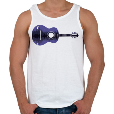 PRINTFASHION Gitár az éjszakában - Férfi atléta - Fehér