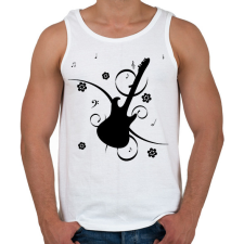 PRINTFASHION Gitár - Férfi atléta - Fehér atléta, trikó