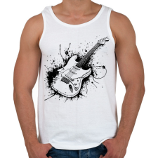 PRINTFASHION gitár - Férfi atléta - Fehér atléta, trikó